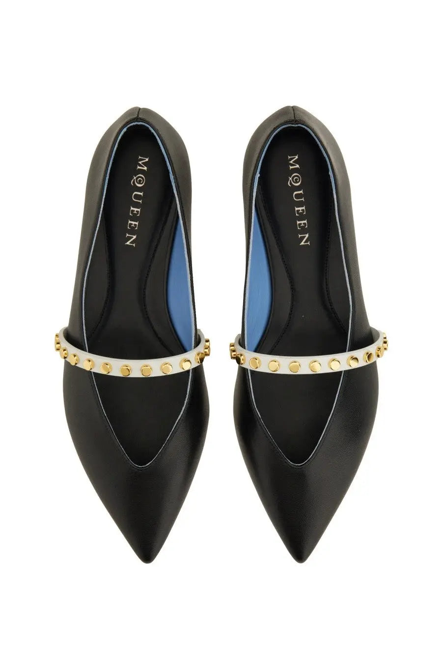 Alexander McQueen Women's Leather Ballet Flats Black, view 5