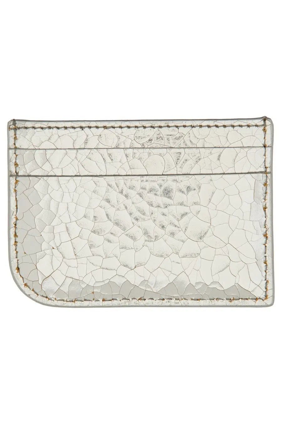 Alexander McQueen Women's Leather Card Holder Silver, view 2
