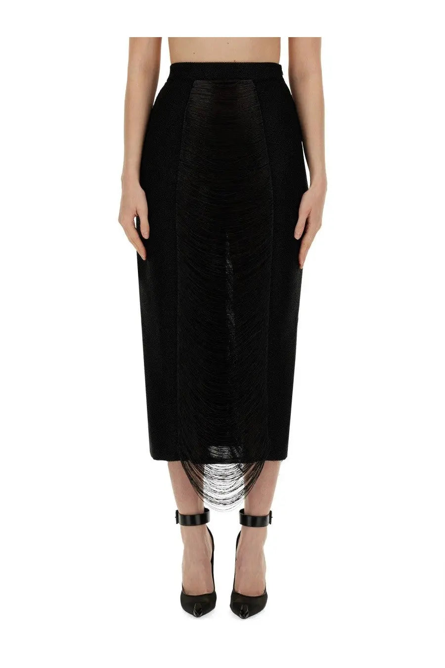 Alexander McQueen Women's Long Skirt Black