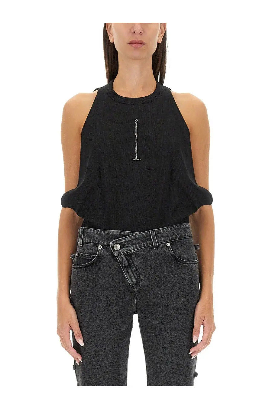 Alexander McQueen Women's Ribbed Tank Top Black