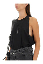 Alexander McQueen Women's Ribbed Tank Top Black, view 4