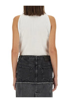 Alexander McQueen Women's Ribbed Tank Top White, view 3