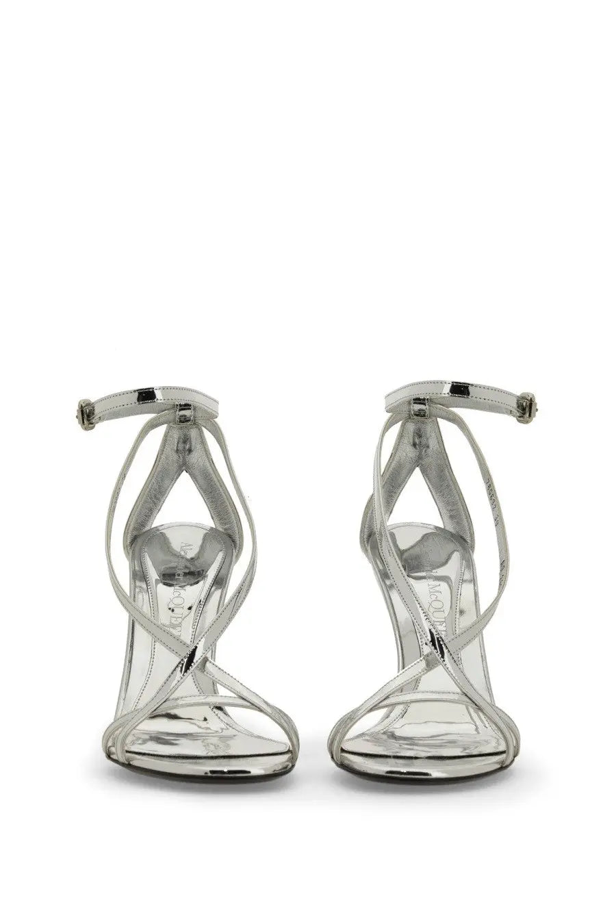 Alexander McQueen Women's Sandal Armadillo Silver, view 4