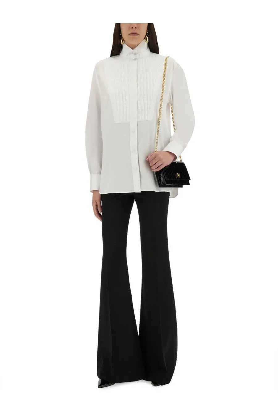 Alexander McQueen Women's Tuxedo Shirt White, view 2