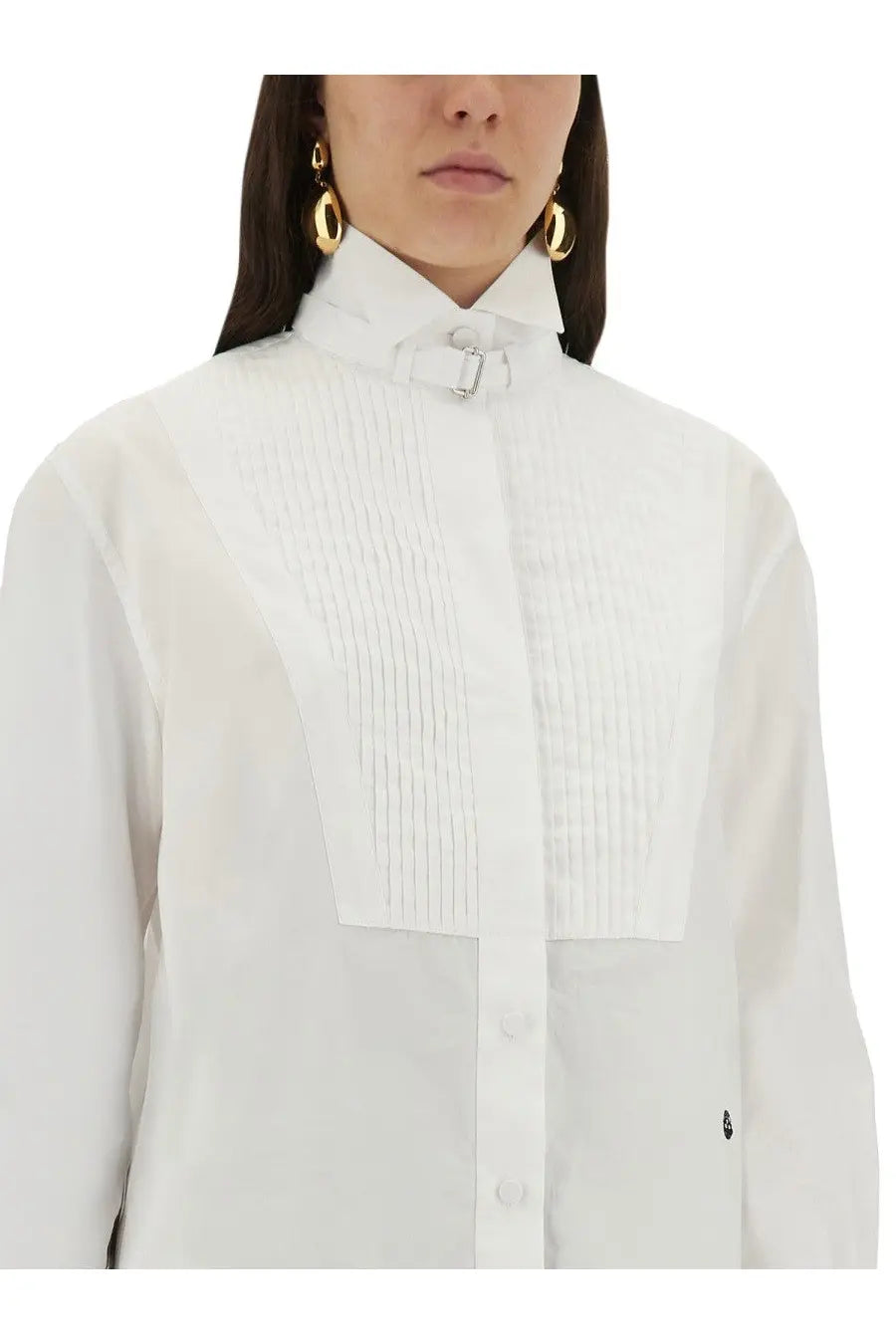 Alexander McQueen Women's Tuxedo Shirt White, view 4