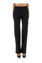 Alexander McQueen Women's Wool Gabardine Tailored Pants Black
