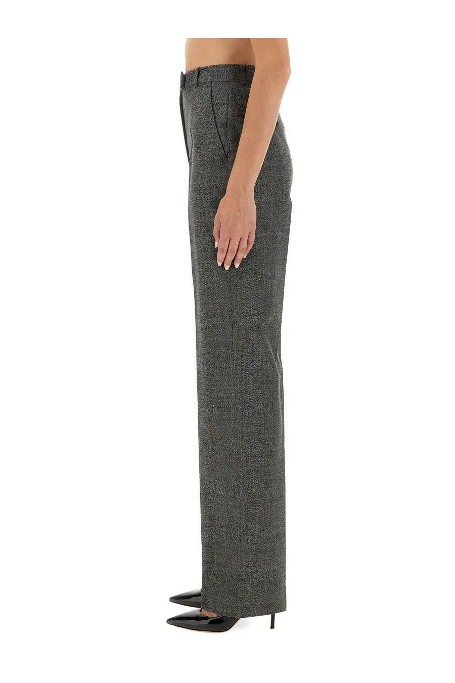 Alexander McQueen Women's Wool Pants Grey, view 4