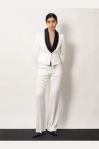 Alexander McQueen Women's Wool Trousers White, view 2