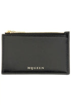 Alexander McQueen Women's Zippered Card Holder Black
