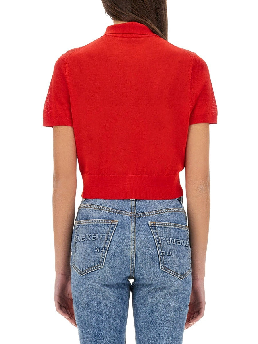 ALEXANDERWANG.T - Alexanderwang.T Cropped Polo Cardigan - Women’s Tops