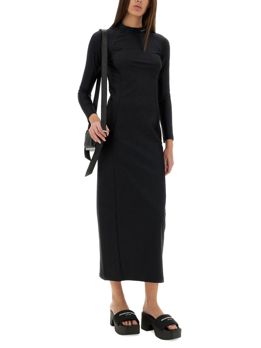 ALEXANDERWANG.T - Alexanderwang.T Long Dress With Logo - Women’s Clothing