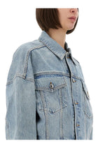 alexanderwang Women's Denim Clip on Trucker Jacket Blue, view 4