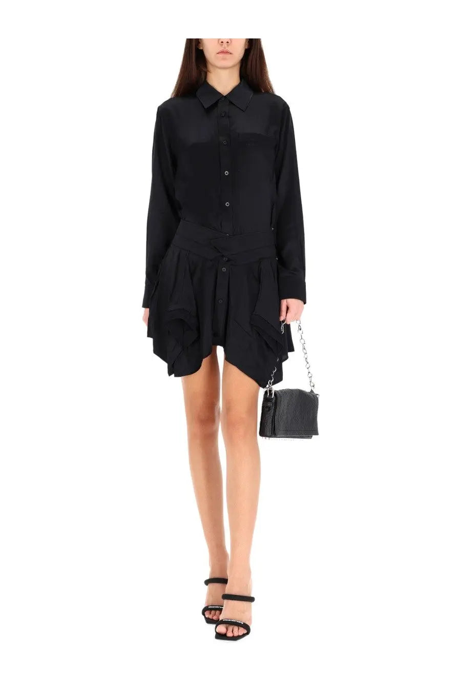 alexanderwang Women's Double Chemisier Dress Black, view 2