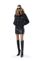 alexanderwang Women's Leather Miniskirt Black, view 2