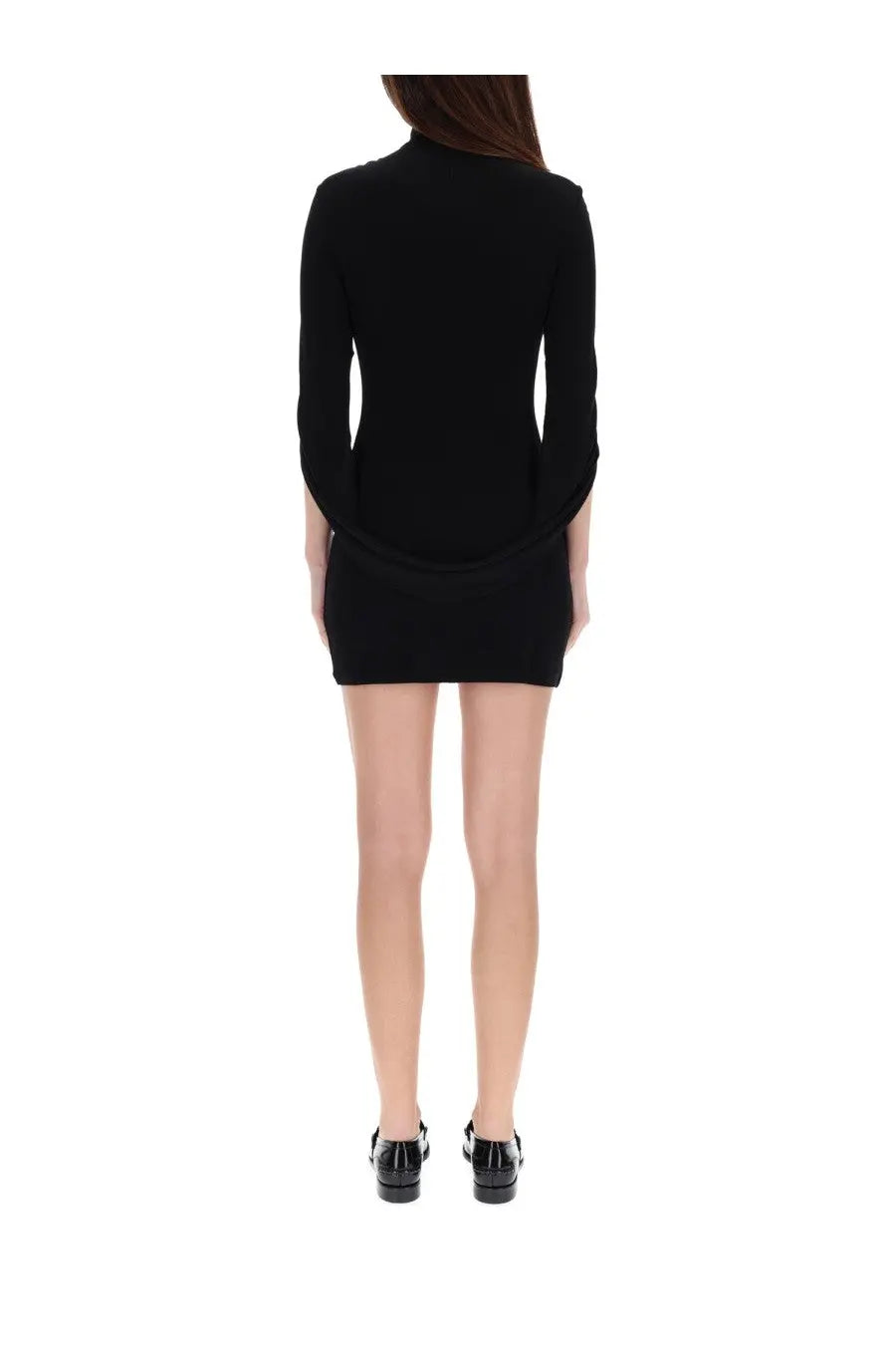 alexanderwang Women's Mini Draped Dress Black, view 6
