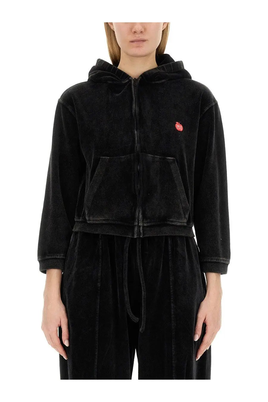 alexanderwang Women's Velour Sweatshirt Black