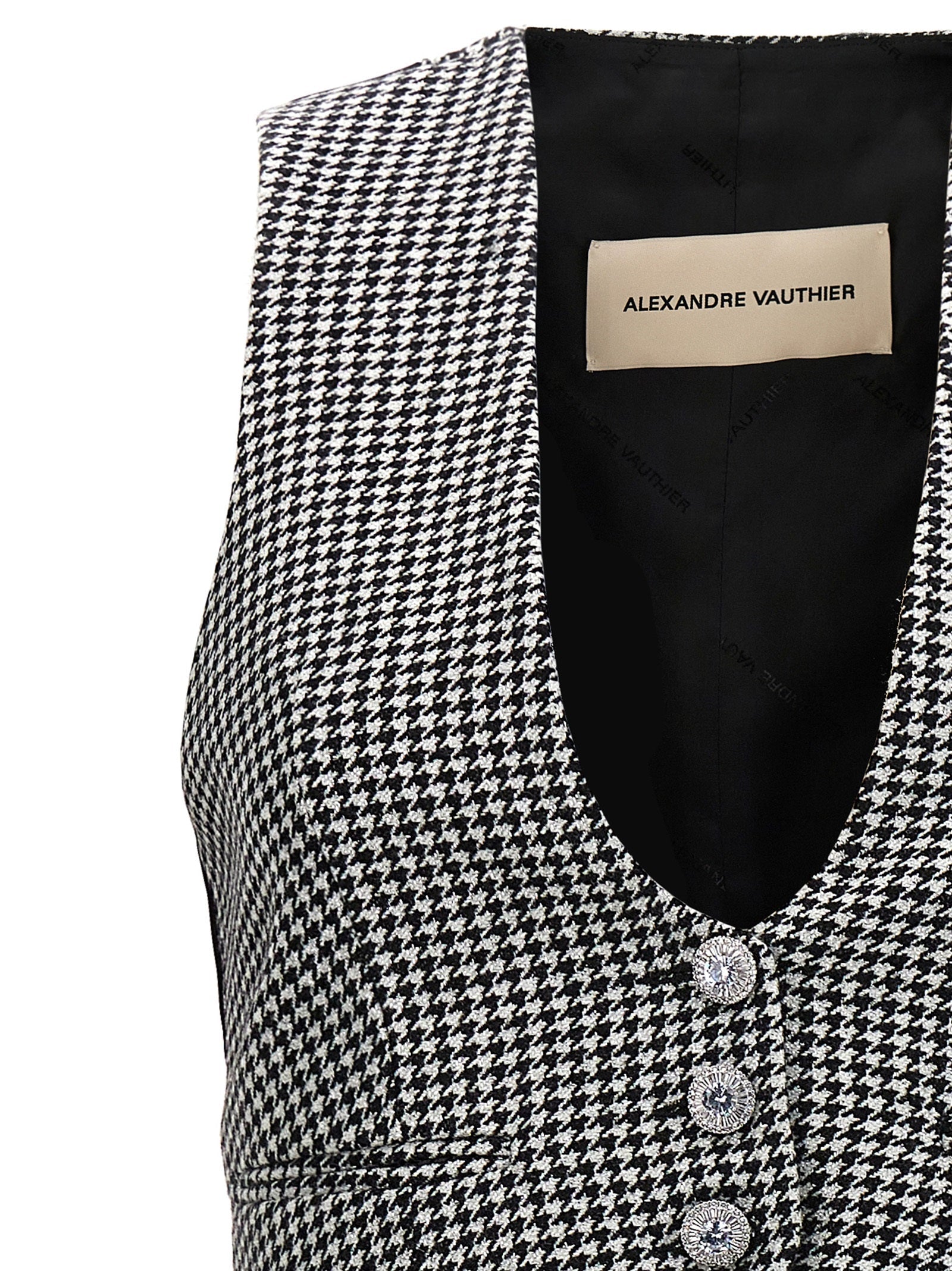 ALEXANDRE VAUTHIER - ALEXANDRE VAUTHIER - Houndstooth waistcoat - Women’s Outerwear