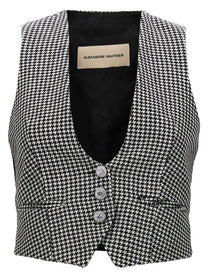 ALEXANDRE VAUTHIER - ALEXANDRE VAUTHIER - Houndstooth waistcoat - Women’s Outerwear