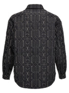 Palm Angels All Monogram Quilted Dover Jacket Grey, view 2