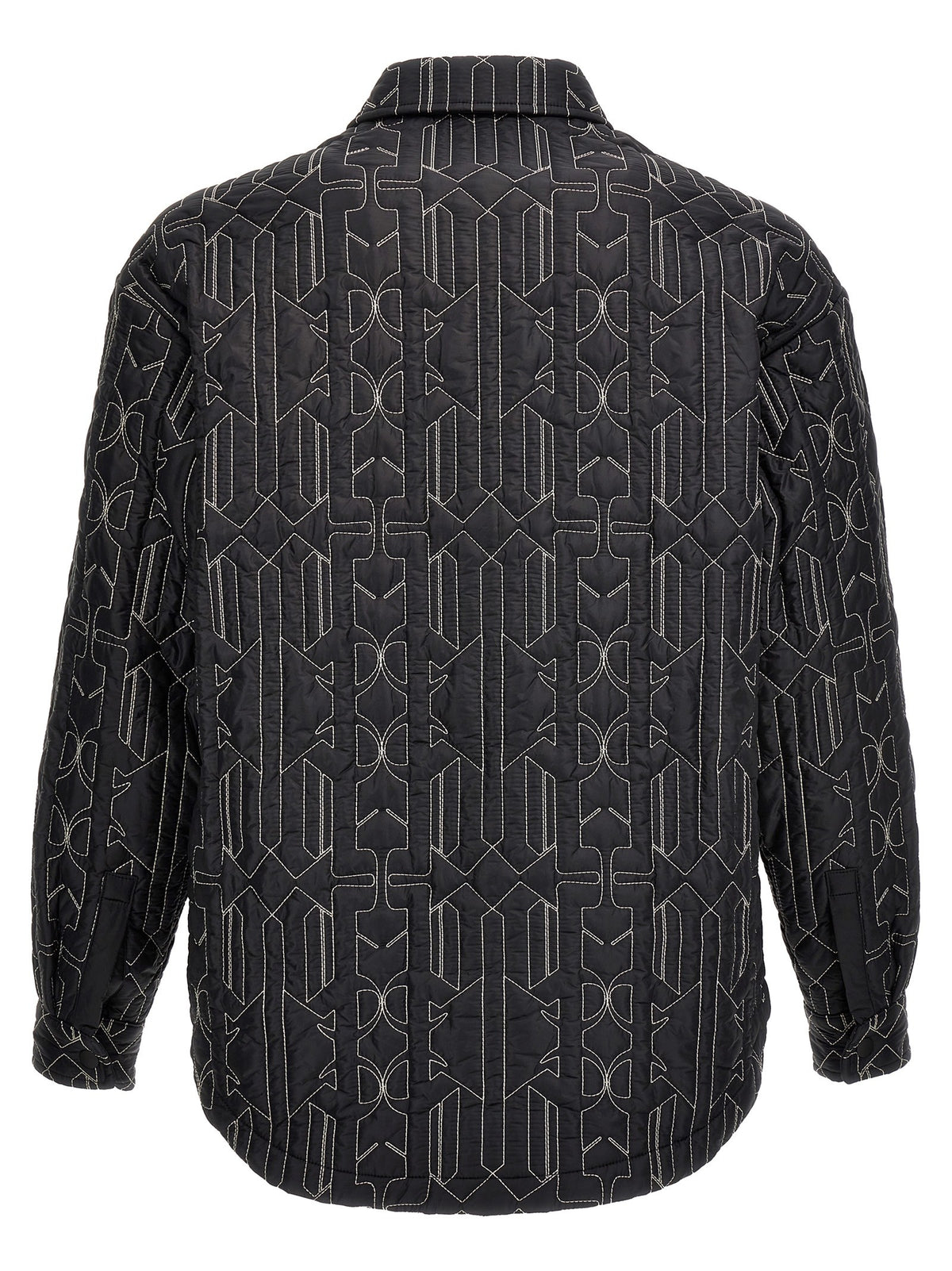 Palm Angels All Monogram Quilted Dover Jacket Grey, view 2