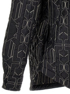Palm Angels All Monogram Quilted Dover Jacket Grey, view 4