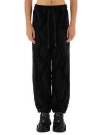 Versace Jeans Couture Men's All over Chain Jogging Pants Black