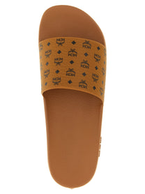 MCM All over Monogram Slides Brown