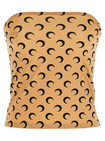 Marine Serre All over Moon Top Beige