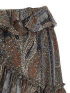 Saint Laurent All over Print Skirt Gold, view 3