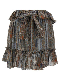 Saint Laurent All over Print Skirt Gold, view 2