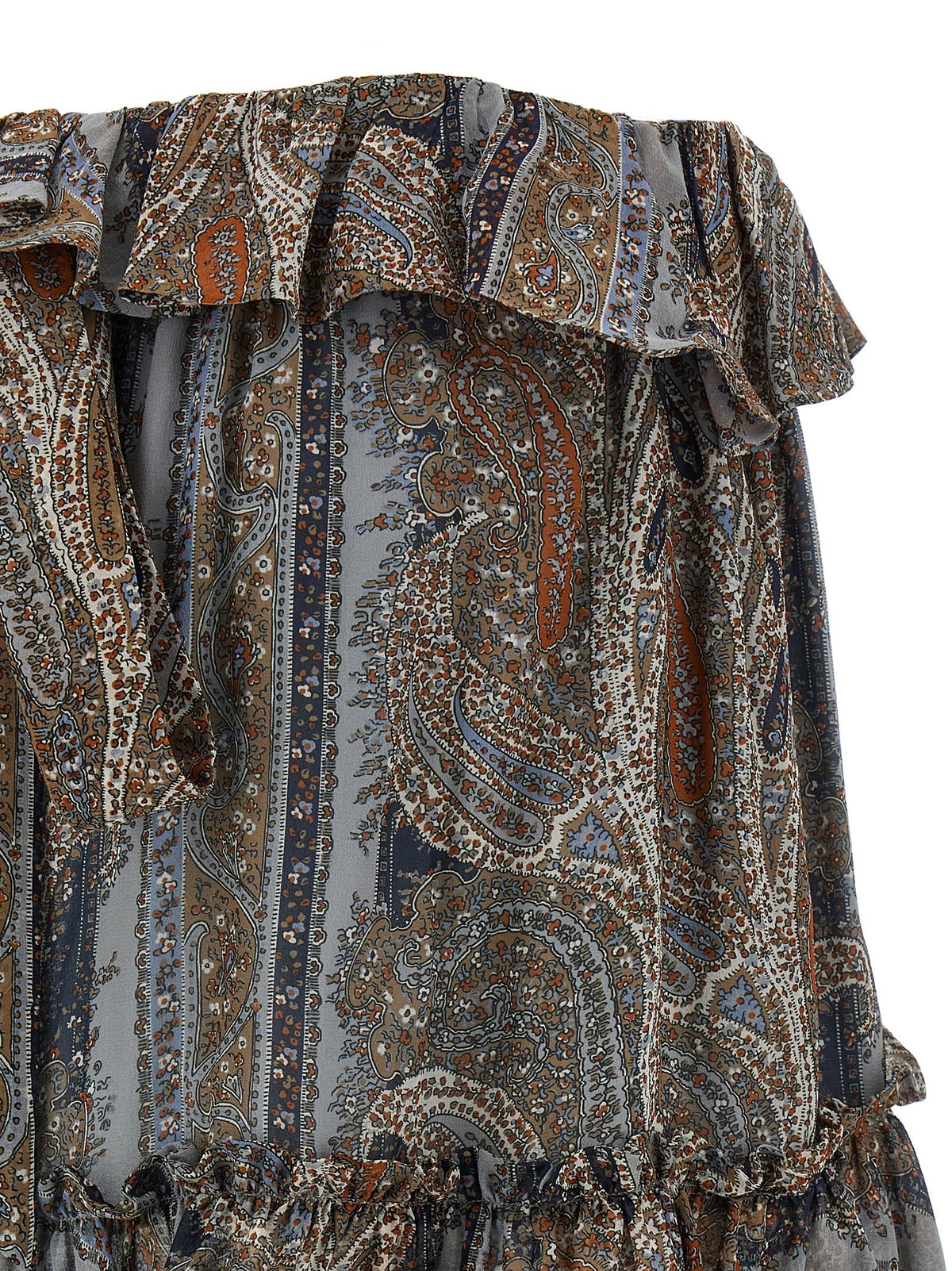 Saint Laurent All over Print Skirt Gold, view 4
