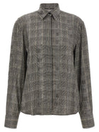Ermanno Scervino All over Rhinestone Shirt Grey