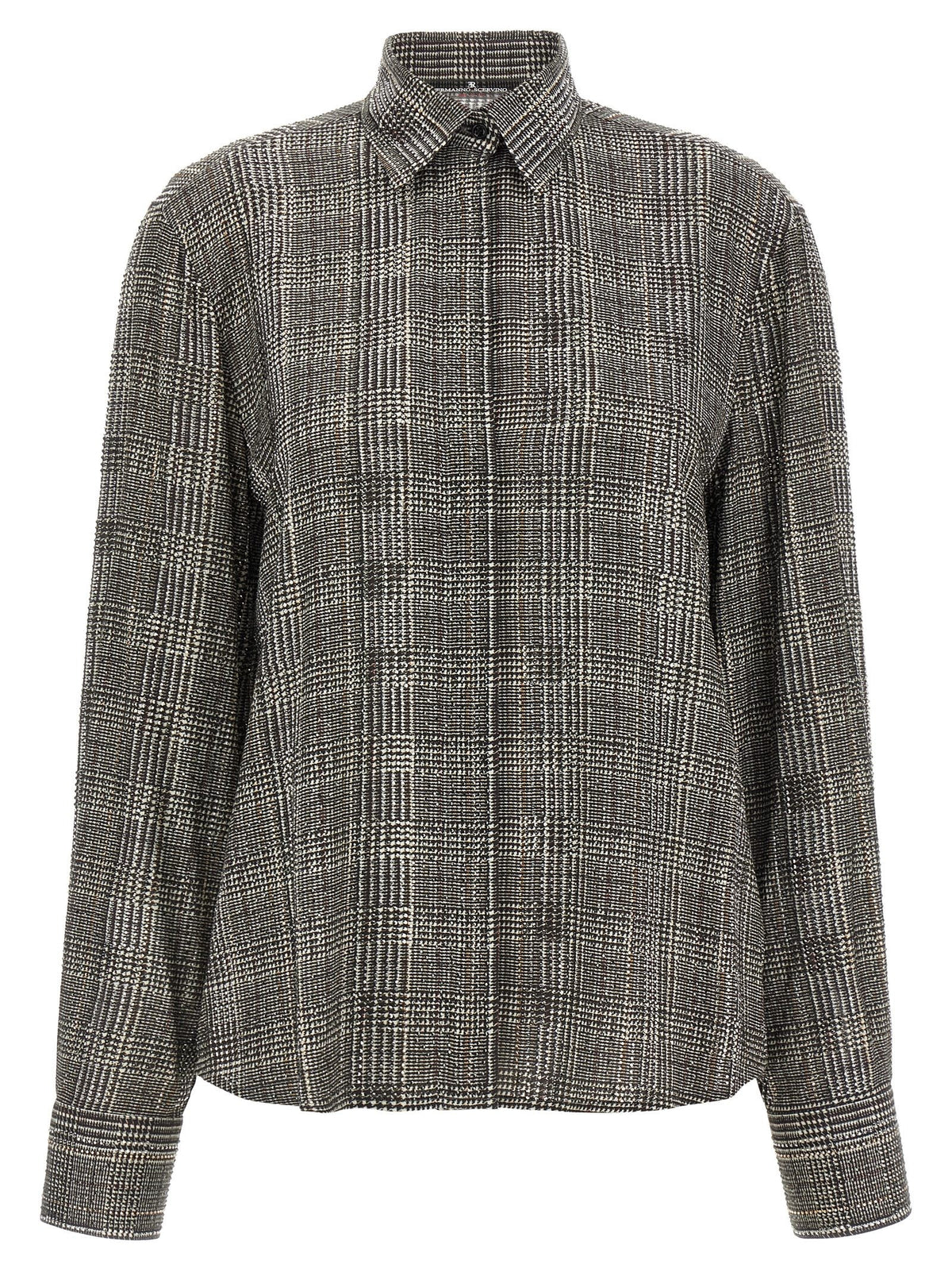 Ermanno Scervino All over Rhinestone Shirt Grey