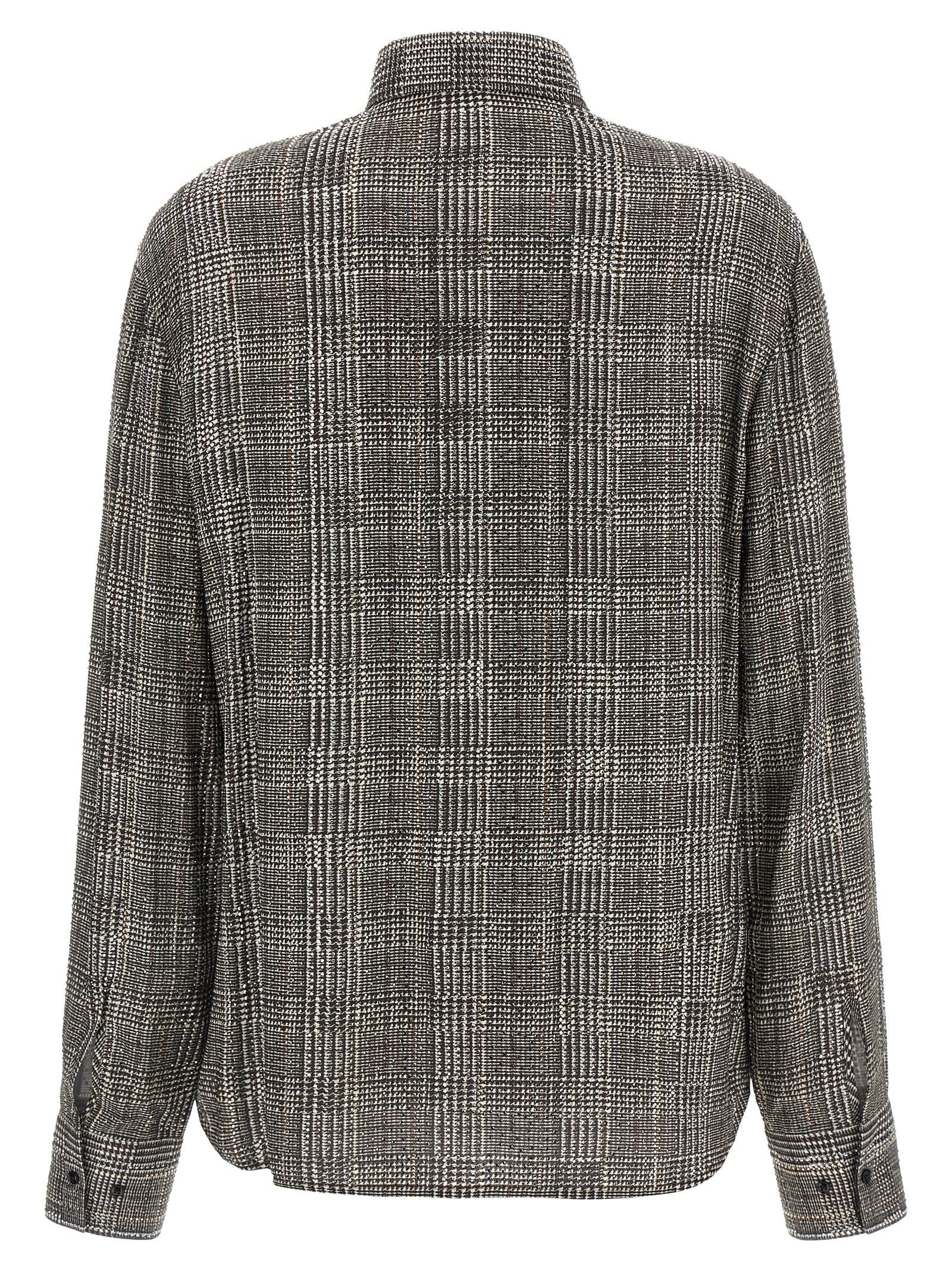 Ermanno Scervino All over Rhinestone Shirt Grey