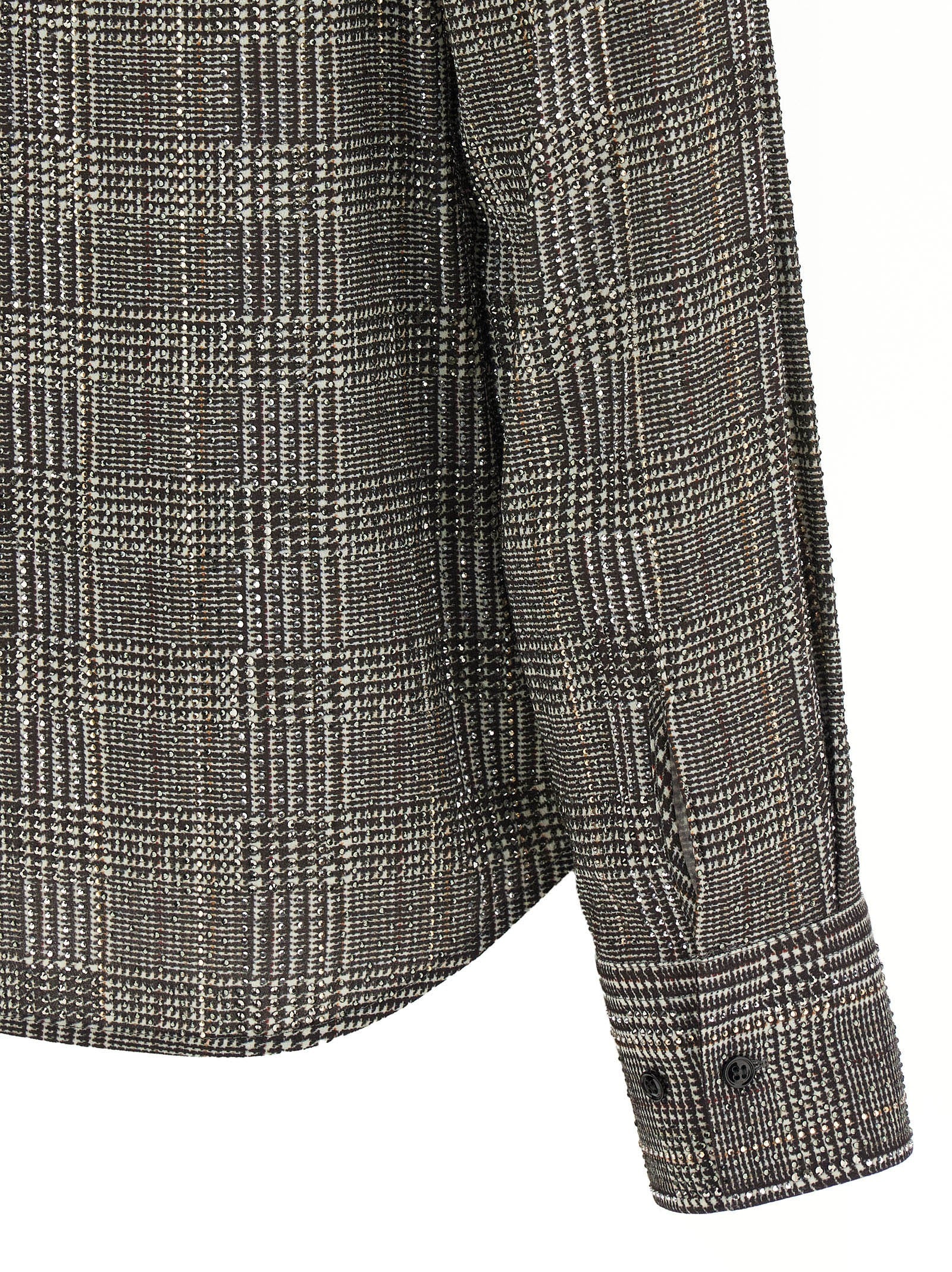 Ermanno Scervino All over Rhinestone Shirt Grey