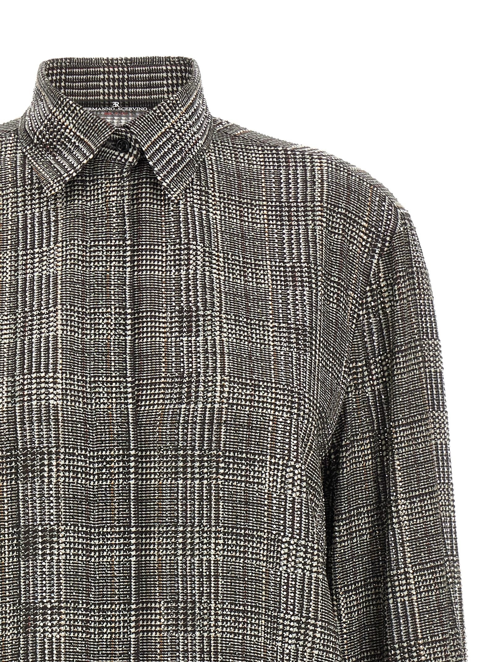 Ermanno Scervino All over Rhinestone Shirt Grey