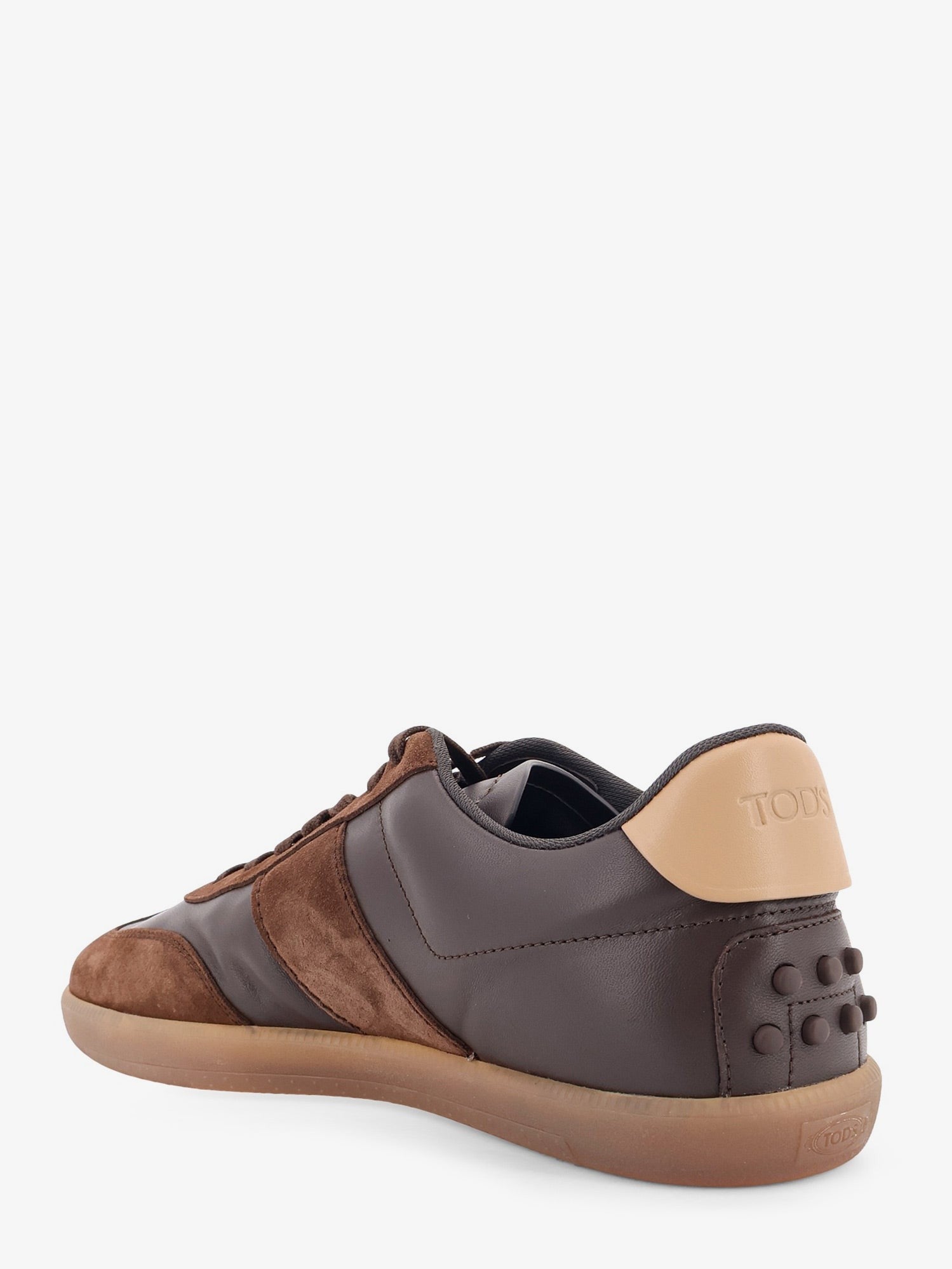 Tod's Men's Allacciata Cassetta Leather and Suede Sneakers Brown