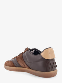 Tod's Men's Allacciata Cassetta Leather and Suede Sneakers Brown