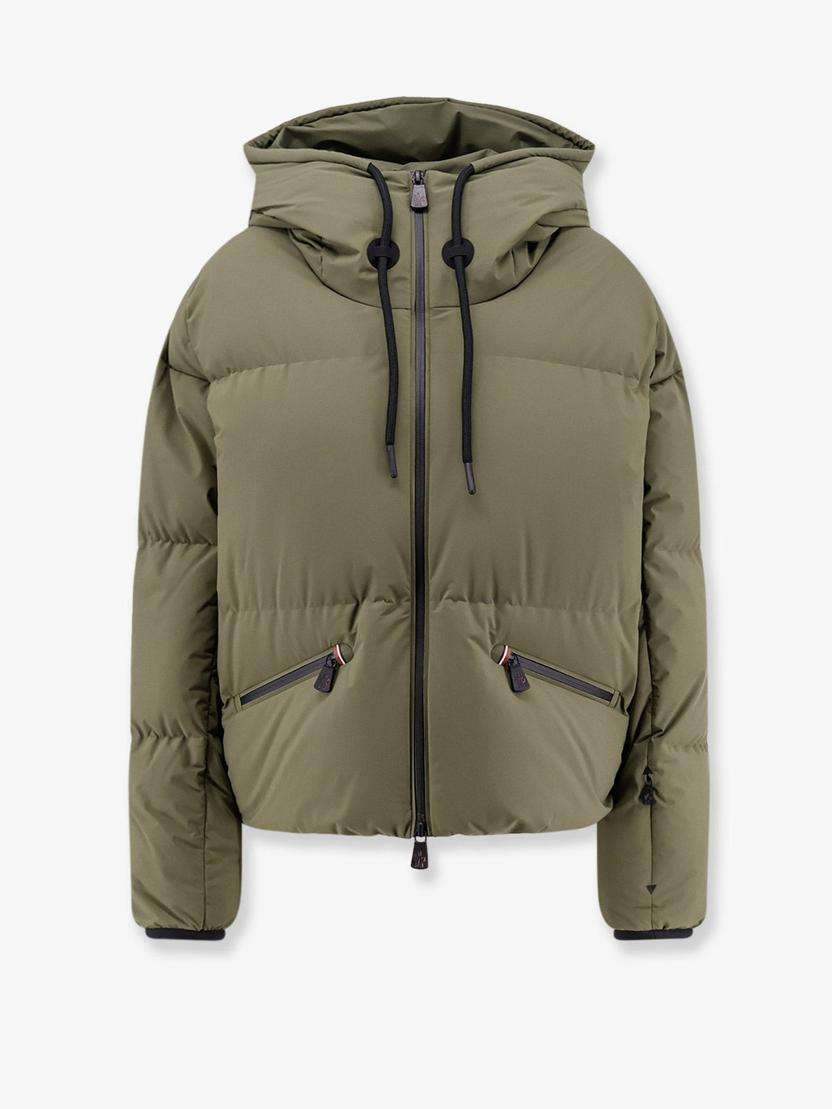 Moncler Grenoble Women's Allesaz Down Jacket in Water Repellent Stretch Fabric Green