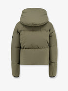 Moncler Grenoble Women's Allesaz Down Jacket in Water Repellent Stretch Fabric Green, view 2