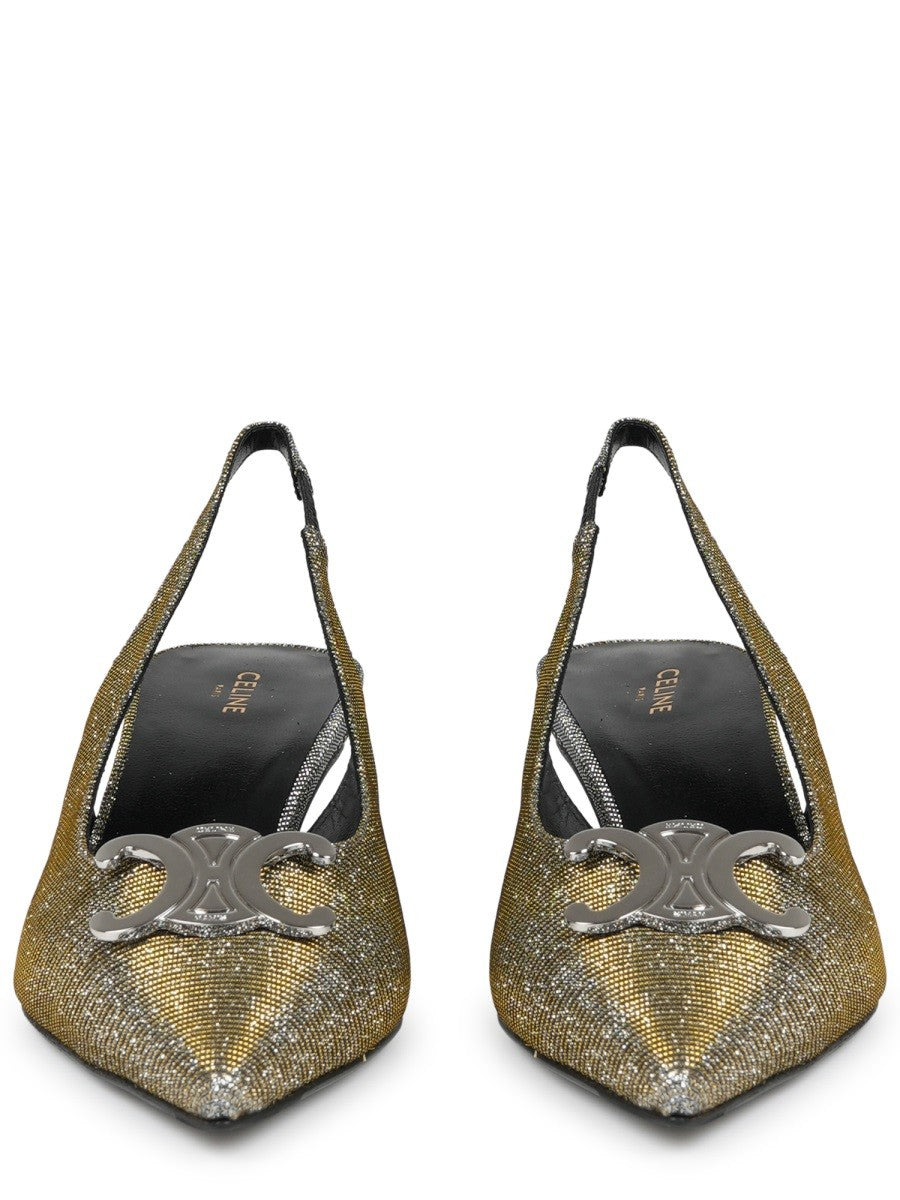 Celine Women's Alma Triomphe Iridescend Slingback Multicolor