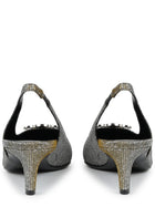 Celine Women's Alma Triomphe Iridescend Slingback Silver, view 4