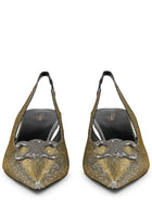 Celine Women's Alma Triomphe Iridescend Slingback Silver, view 3