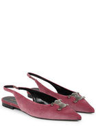 Celine Women's Alma Triomphe Velvet Flat Slingback Multicolor, view 2