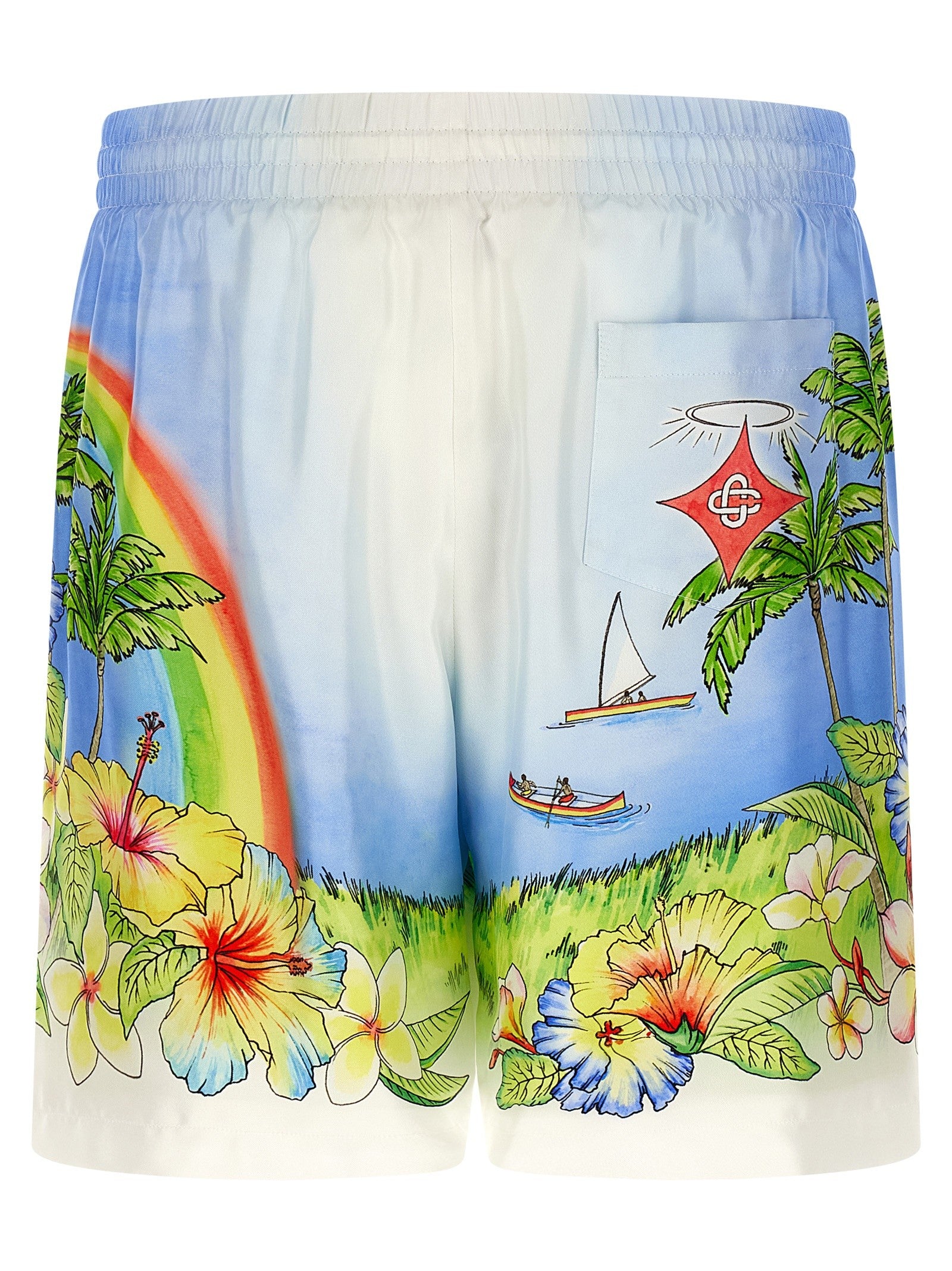 Casablanca Aloha Bermuda Shorts Gold