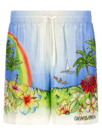 Casablanca Aloha Bermuda Shorts Gold
