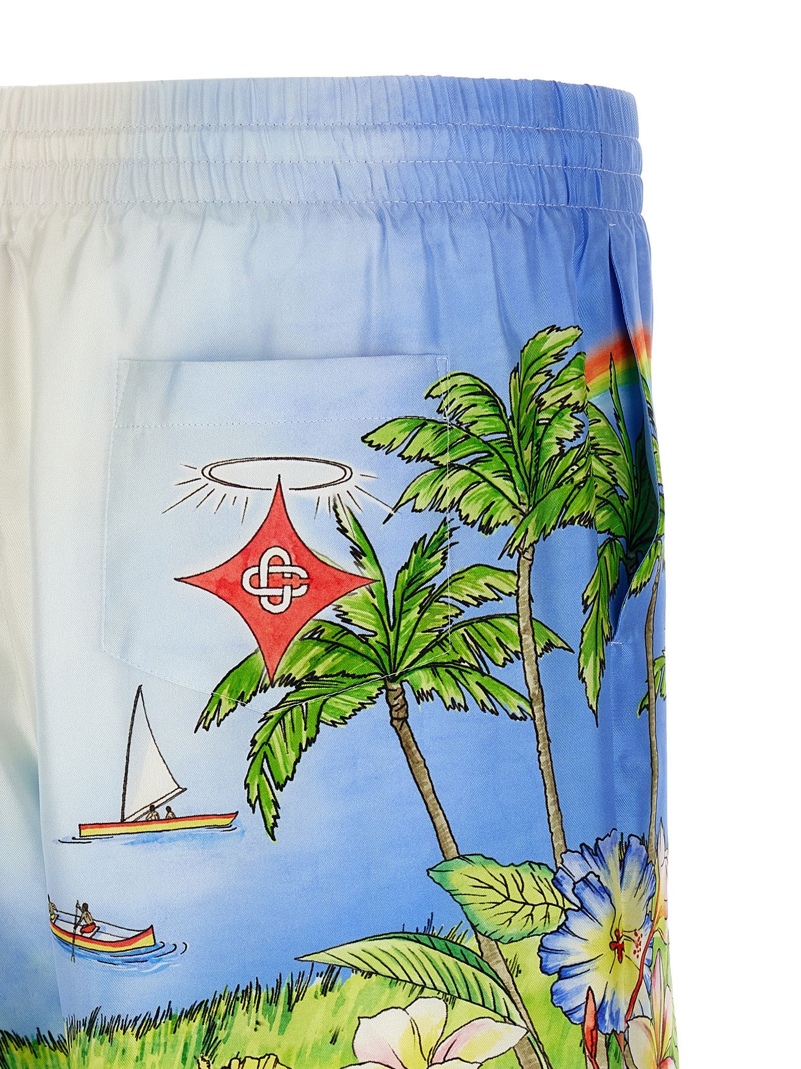 Casablanca Aloha Bermuda Shorts Gold