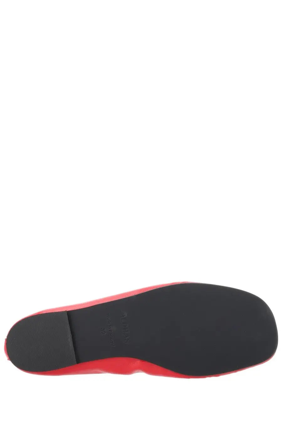 Alohas women’s ballerina Rosalind red ballet flat with black rubber sole suitable for casual wear