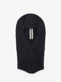 Rick Owens Men's Alpaca and Wool Blend Balaclava Black