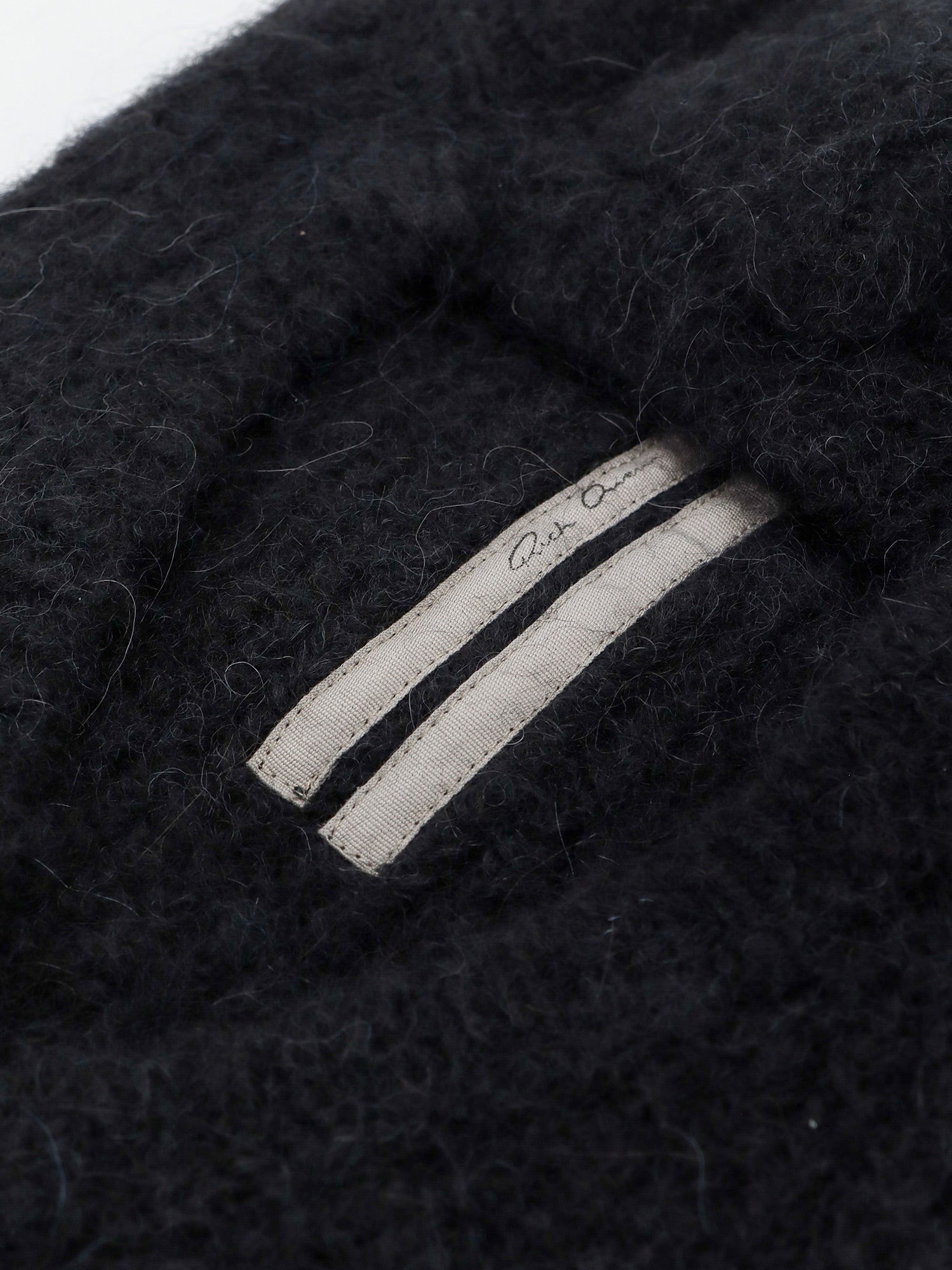 Rick Owens Men's Alpaca and Wool Blend Balaclava Black